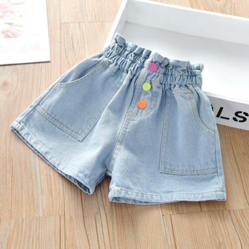 New Summer Solid Color Children Kids Baby Toddler Girls Clothes Denim Shorts Pants for Girls