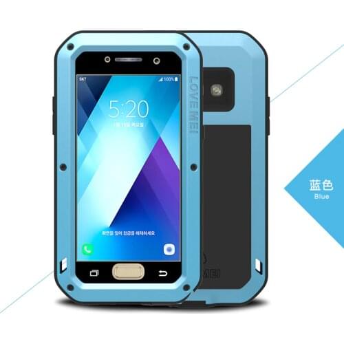 LOVEMEI Dirt-resistant Anti-knock Metal Aluminum Case with Gorilla Glass for Sumsang Galaxy A5(2017) A5200 Heavy Duty Protection