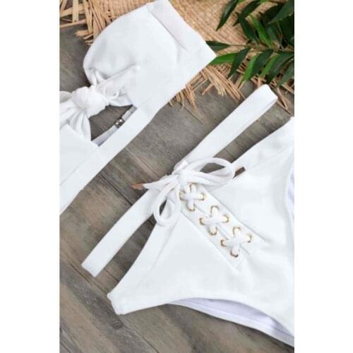 Kadın Beyaz Bikini Takımı