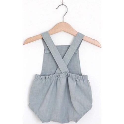 Lovely Baby Boys Summer Romper Infant Girl Solid Rompers New Baby Lovely One-pieces Kids Boy Suspender Romper
