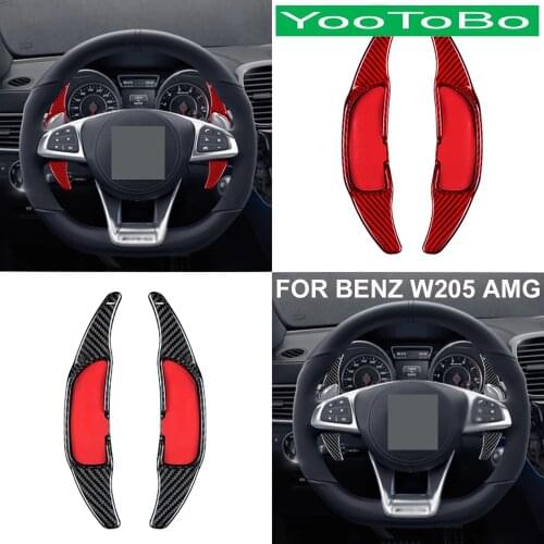 Forged Carbon Fiber Car Steering Wheel Paddle Shifter For Mercedes BENZ W205 AMG Sport A45 CLA45 C63 CLS63 S63 GLA45 GLS63 GLE63