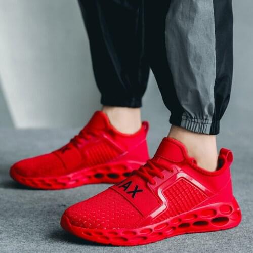 Men Gym Shoes Elastic Force Breathable High Quality Running Shoes Big Size Luxury Casual Shoes Light Soft Sole Light Net Shoes