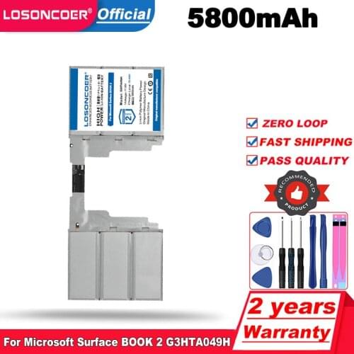 LOSONCOER G3HTA050H G3HTA049H Laptop Battery 5800mAh for Microsoft Surface BOOK 2 15'' Keyboard in stock