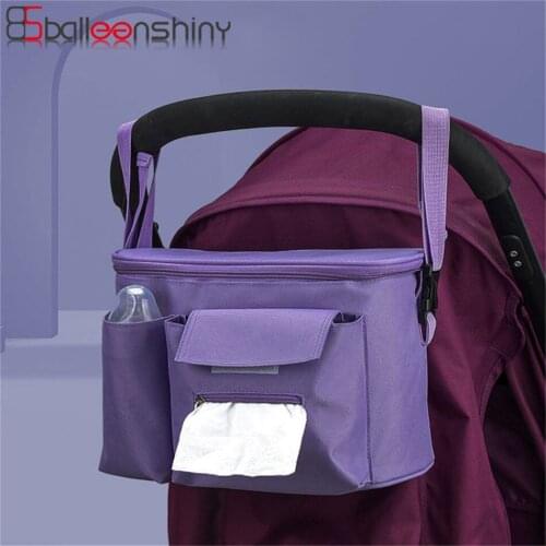 Balleenshiny Multifunctional Baby Stroller Hanging Bag Milk Bottle Water Bottle Bag Portable Oxford Bag Stroller Accessoreies