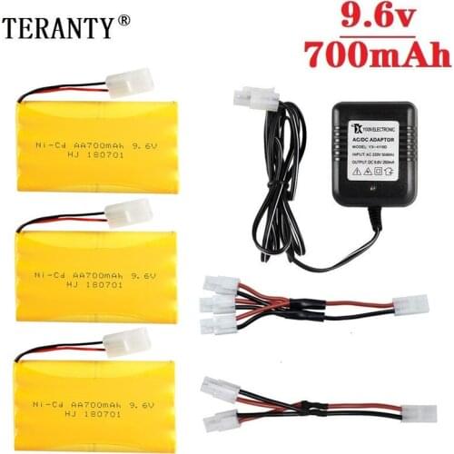H Model ) Ni-CD 9.6v 700mah Battery + USB Charger For Rc toys Car Tank Train Robot Boat Gun AA 9.6v Rechargeable Battery Pack