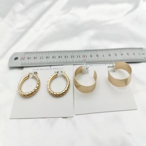 South Korea style fashion temperament beautiful student stud earrings eardrop E58 texture character contracted joker