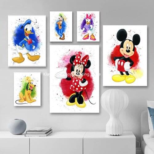 5D Diamond Painting Kits Disney Cartoon Paintings Mickey Mouse and Donald Duck Anime Wall Art Pictures for Living Home Decor