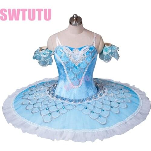 Blue bird velvet professional ballet Tutu women sleeping beauty Professional ballet Tutu Performance or competiton BT8928