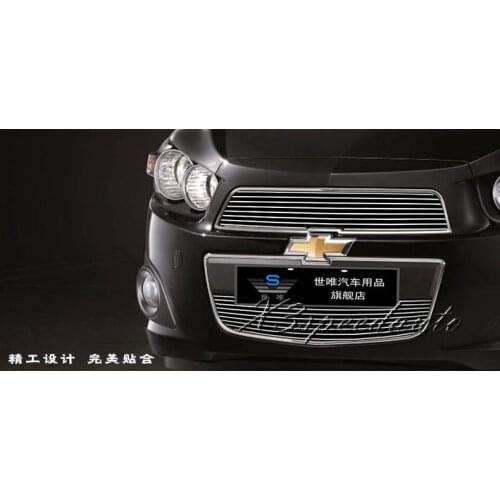 For Chevrolet Aveo 2011 2012 2013 Grill Grille Front Racing Cover High Quality New Aluminum Alloy 2PCS