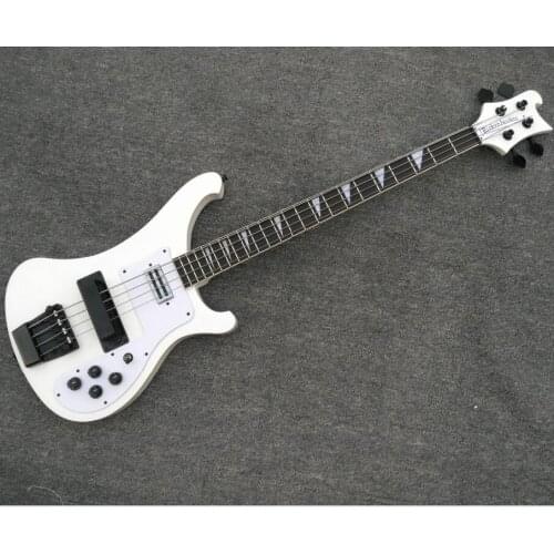 Rickenback 4003 fireglo 4 string bass alpine white ricken 4003 ricken bass white finish all black hardware