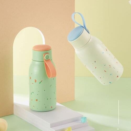 Cute Girls Thermos Bottle Kids 370ml Portable Small Vacuum Flask 304 Stainless Steel Insulated Tumbler Coffee Tea Cup Termos
