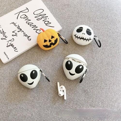 Luminous 3D Alien silicone Wireless Headset bluetooth case for AirPods 1 2 Creativity cover for airpods pro 3 protection case