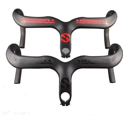 Toseek Road Bike 700c Carbon Drop Bar Bicycle Bent Handlebar 400mm 420mm 440mm Stem 90mm 100mm 110mm 120mm Reach 89mm Drop 130mm