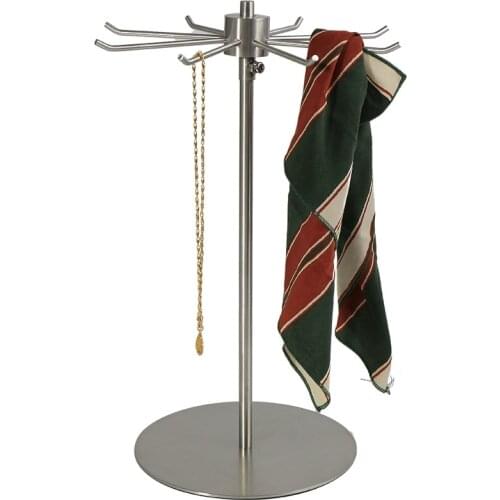 Rotary Necklace Display Rack Multi Purpose Scarf Hook Jewelry Store Window Jewelry Bracelet Hanging Organizer Bracket Stand