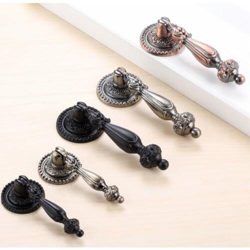 1Pcs Antique pendant Cabinet Knobs and Handles Wardrobe Door Pulls Dresser Drawer Handles Kitchen Cupboard Furniture Handle