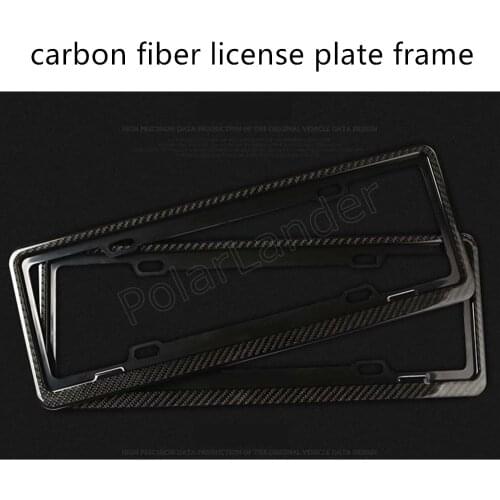 2 pieces new coming universal car adjustable carbon fiber license plate frame license plate frame license plate 46.5x17cm