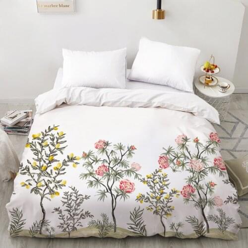 3D Duvet cover Quilt/Blanket/Comfortable Case Luxury Bedding 135 140x200 150x200 200x220 for Home Nordic rustic style white