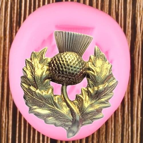 3D Scottish Flower Silicone Mold DIY Party Cupcake Topper Fondant Cake Decorating Tools Candy Clay Chocolate Gumpaste Molds