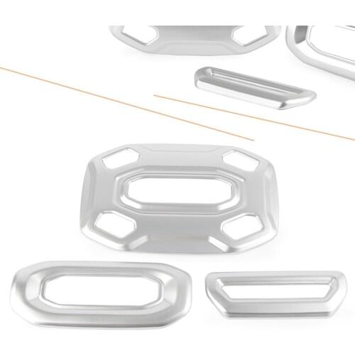 ABS Front Rear Central Roof Reading Light Cover Panel Trim For 2018 Jeep Wrangler JL Silver