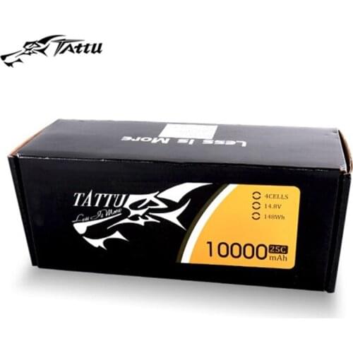TATTU 10000mAh 25C 4S 14.8V/ 6S 22.2V Lipo Battery Pack for Multirotor and Agricultral Plant Protection Drone Chargeable Battery