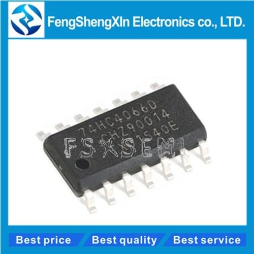 100pcs/lot 100% New original 74HC4066D SN74HC4066DR SOP-14 74HC4066 SPST Analog Switch IC