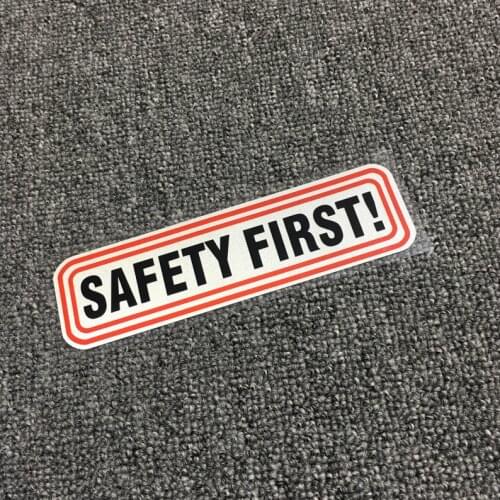 Car Styling Vinyl Tape SAFETY FIRST Warning Safe Driving Auto Window Tail Sticker Decals 15x3.6cm