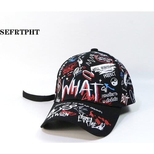 2019 New Arrival Hip hop Baseball Cap Long Strap Cool Outdoors Graffiti Hats Snapback Women&Men Bone Casquette