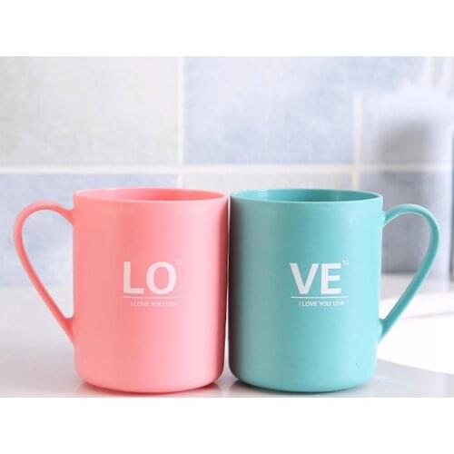 Household Bathroom Plastic Tea Mug Brushing Toothbrush Couple Washing Cup Mug