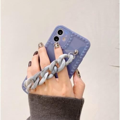 1PCS Marble Bracelet Back Cases For iPhone 12 Pro 7 8 6 Plus Soft Cover Coque Camera Protective For iphone XS MAX X XR SE2020