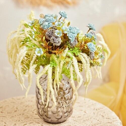 Colored Caterpillar Artificial Flowers, Small Fresh Artificial Flowers In The Living Room, Hotel Soft Furnishings, Green Plants