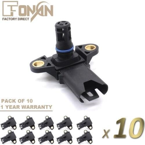X10 Air Manifold Pressure MAP Sensor For BMW E82 E90 E92 E93 E60 F01 F12 Z4 13627585492 A2C53384966 5WK96873Z AS416