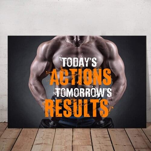 Gym Decor Picture Fitness Quotes Sayings Man Cave Wall Art Modern Giclee Prints Ready to Hang Drop shipping