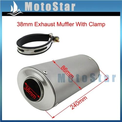 38mm Mute Silence Quiet Muffler For 125cc 140cc 150cc 160cc Pit Dirt Bike Motorcycle Motocross SSR YCF KLX TTR Braaap Thumpstar