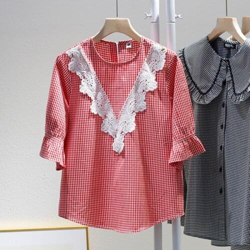 HIKOSAKA Women's Plaid Shirts