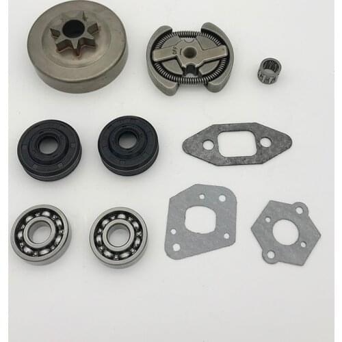 HUNDURE .325 Pitch 7T Clutch Drum Sprocket Rim Bearing Oil Seal Kit For PARTNER 350 351 352 370 371 390 420 Chainsaw Parts