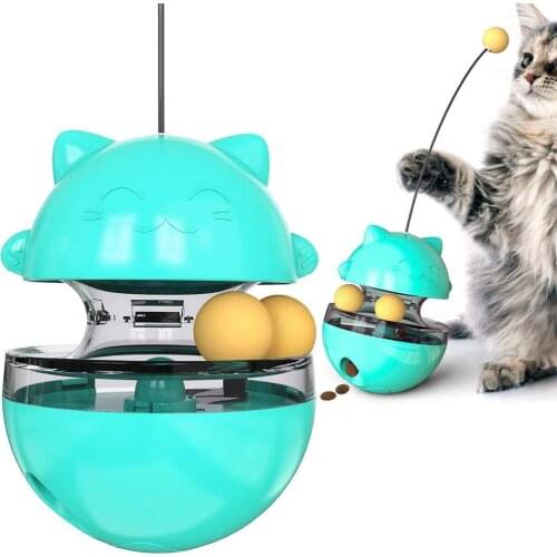Cat Toys Funny Pet Shaking Leakage Food Container Cat Slow Food Ball Cat Interactive Training Puzzle Tumbler Toy Pet Supplies