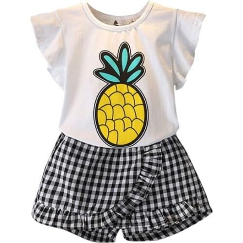 Girls Clothing Sets Summer Cotton Short Sleeve T-shirt + Short Pants Girls Clothes Sport Suits Baby Girl Clothes