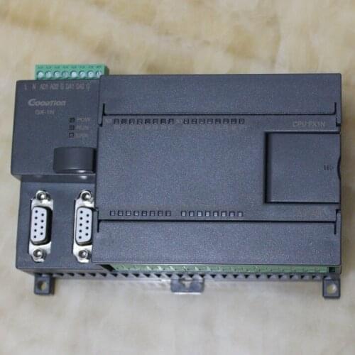 FX1N FX2N 28MR 28MT 2AD 2DA PLC Controller with Case, 16DI 12DO, 4 Pulse RS485 Modbus RTU for Mitsubishi GX, can add functions