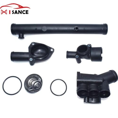 Thermostat Housing Complete Coolant Water Hose Kit For VW Golf Jetta 2.8L 1999-2005 021121133D,021121050C,021121121A,075121113D