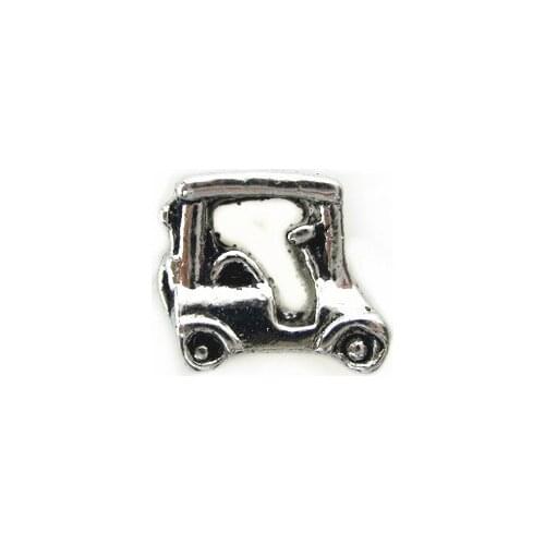 Hot selling 50pcs/lot Golfing Golf Caddy Cart Sports floating charms living glass floating memory locket pendants