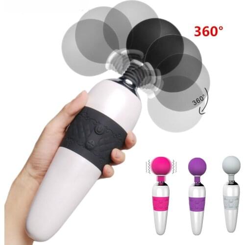Powerful Vibrating Magic Wand Vibrator For Women Masturbation Sex Toys For Adults Body Massage Clitoris Stimulation Vibrators