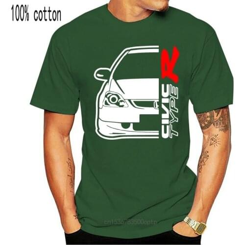 New Double Side Hon Civic Type R Ep3 Car Auto Black T-Shirt 2021 Arrival Men Fashion Funny Tees Men Short 3D Print T Shirt