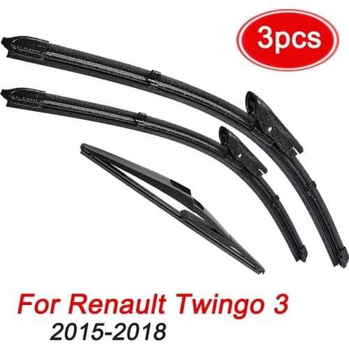 MIDOON Wiper Front & Rear Wiper Blades Set Kit For Renault Twingo 3 2015 -2018 Windshield Windscreen Window 20"+14"+12"