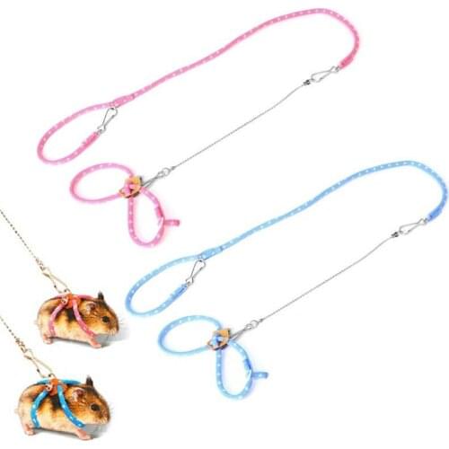 New Small Pet Adjustable Soft Harness Leash Bird Parrot Mouse Hamster Ferrets Rat Pet Pig Leash
