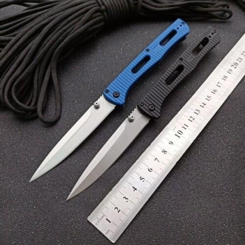 Newest Butterfly In Knife Folding Knife BM 417 Stone Wash+satin 440C Blade Hunting Pocket Knifes Survival EDC Multi Tool
