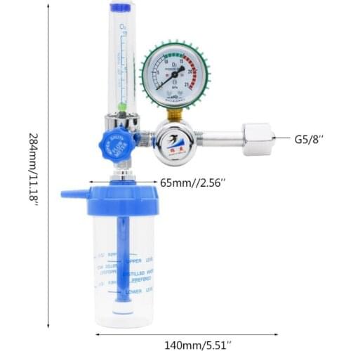 Oxgen Regulator Pressure Reducer for inhalation Gas Reducing Valve Inhaler G5/8\" 875F