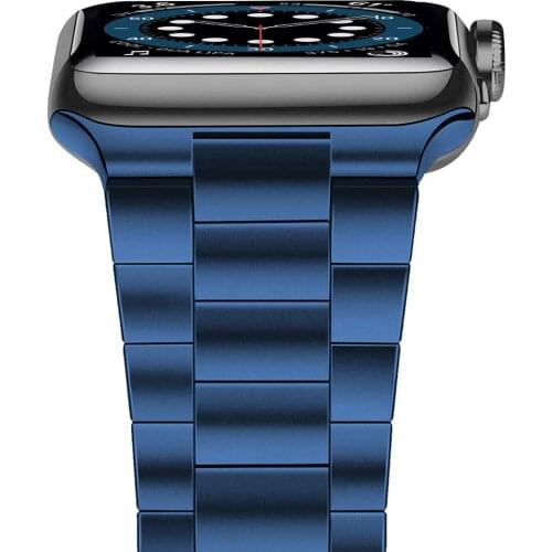 For apple watch 6 se band series 5 4 3 44mm 40mm 42mm 38mm strap for iwatch bracelet Stainless Steel upgraded adapter correa