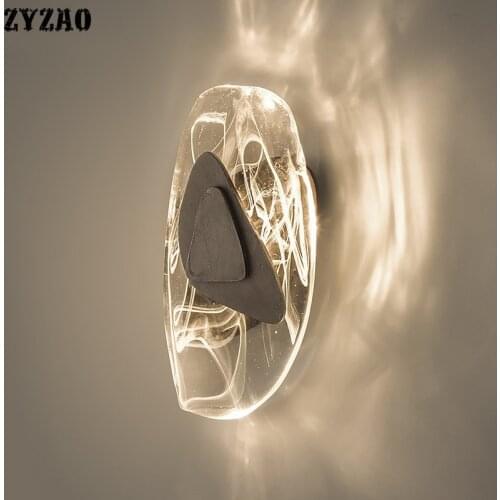 Luxury Atmospheric Ice Block Crystal Wall Lamp Post Modern Minimalist Home Decor Glass Wall Light Hotel Living Room Bedroom Lamp