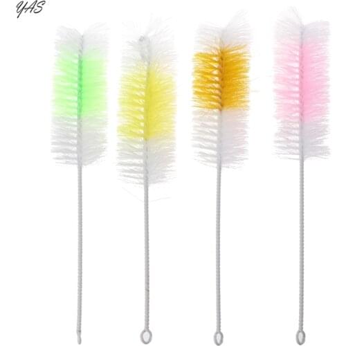 2Pcs Baby Nipple Bottle Brush 360 Degree Cleaner 30cm Nylon Kids Bottle Cleaning Brushes