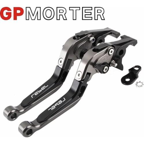 For Honda Rebel 300 500 CMX300 CMX500 CM300 CM500 scooter accessories folding extendable brake levers With parking function